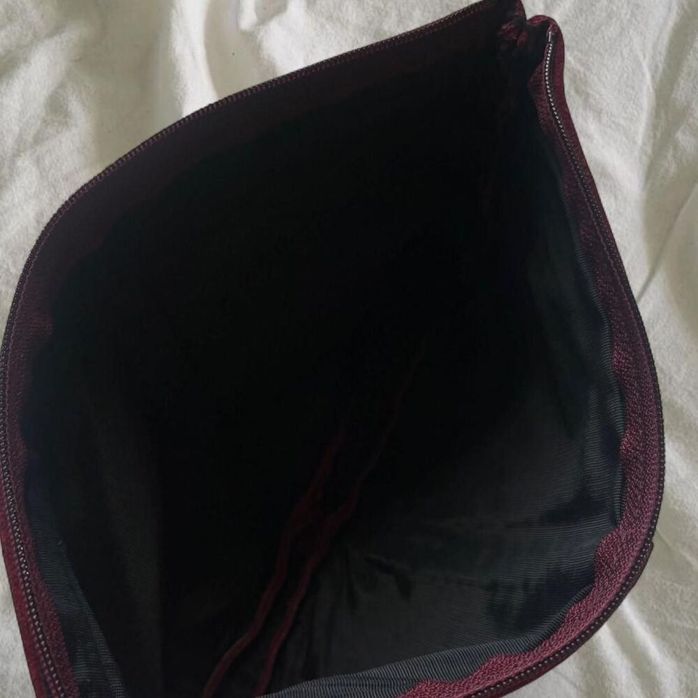Glam Regency Preppy Old Money Heritage Twee Suede Leather Clutch Small Hand Bag - Picture 4 of 6